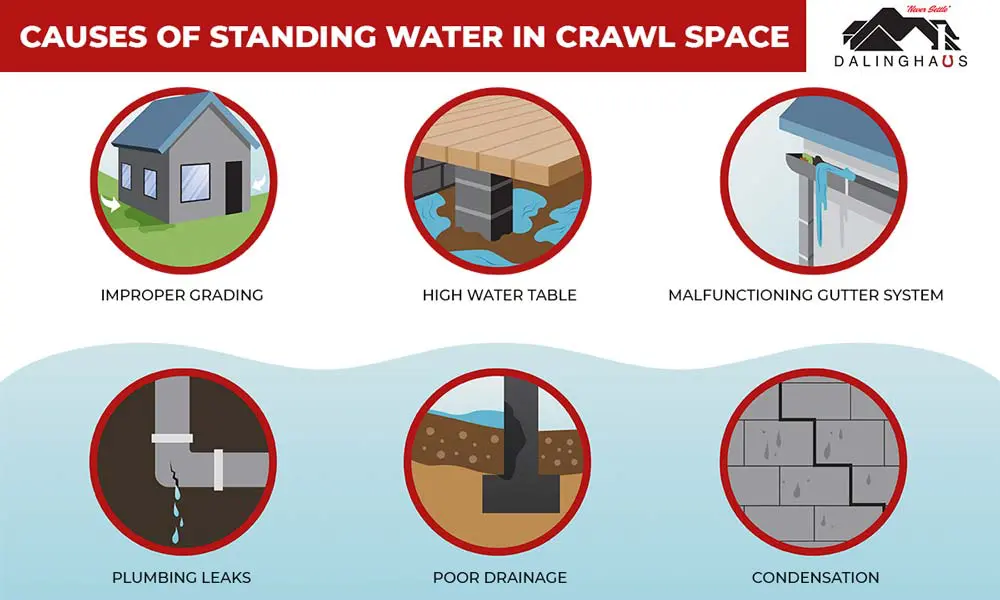 Photo related to standing water in crawl space