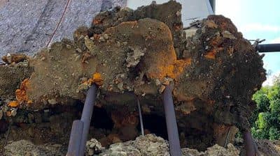 Dalinghaus Foundation Repair remediating severe seawall settlement and deterioration with structural piers