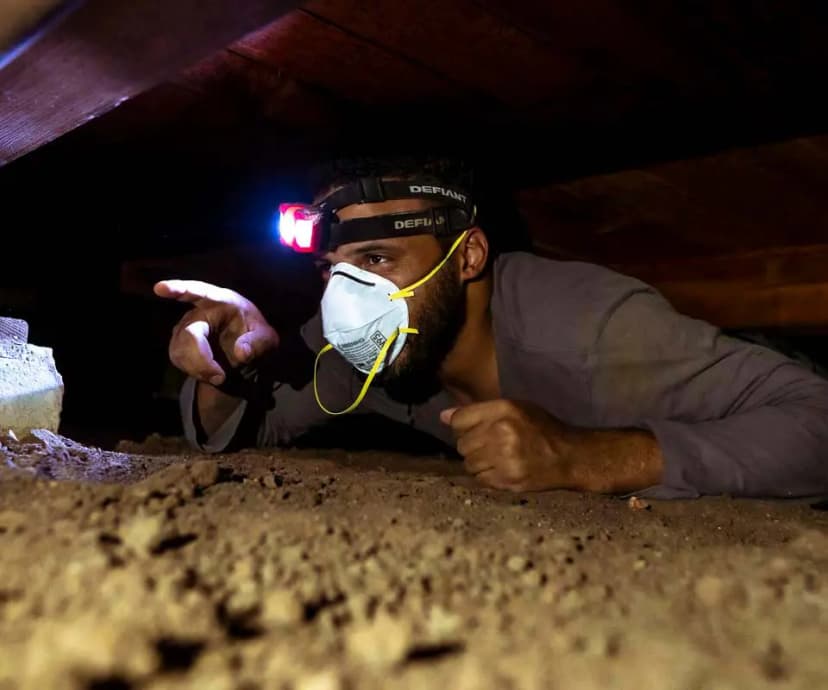 Dalinghaus Foundation Repair technician conducting a thorough crawl space inspection.