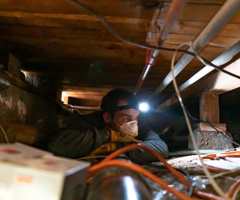 Dalinghaus Foundation Repair technician conducting a thorough crawl space inspection