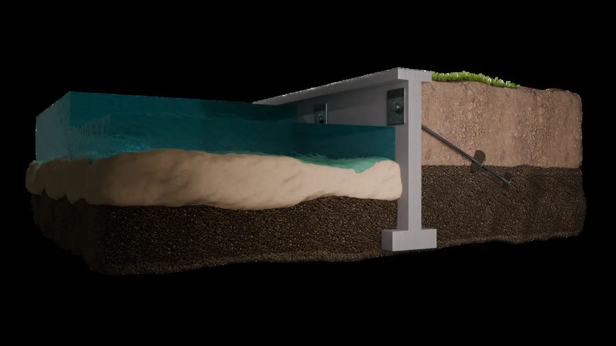 Seawall Anchoring project photo