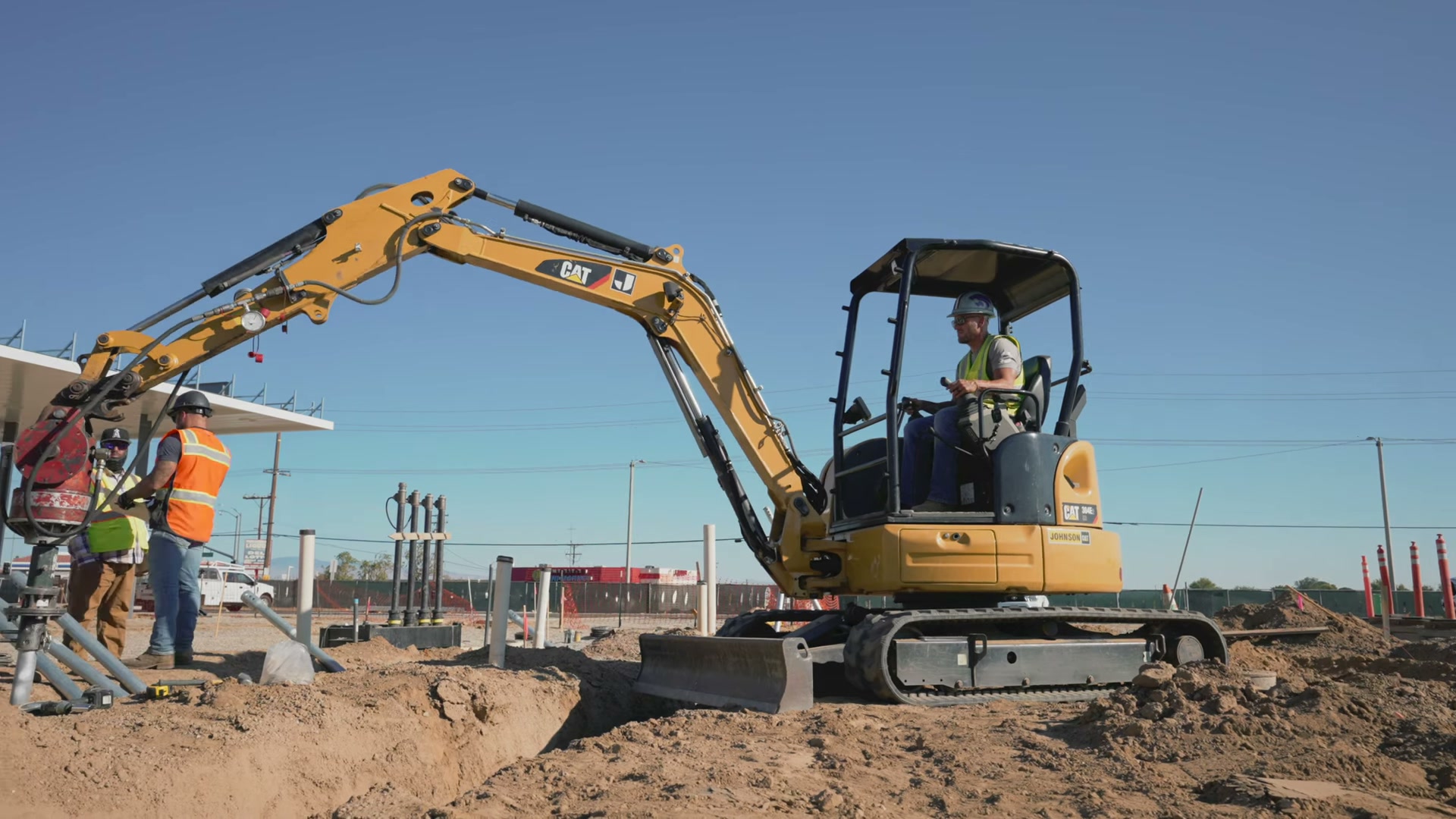 New Construction Helical Piles in Lancaster, CA - Deep Foundations. Video preview.