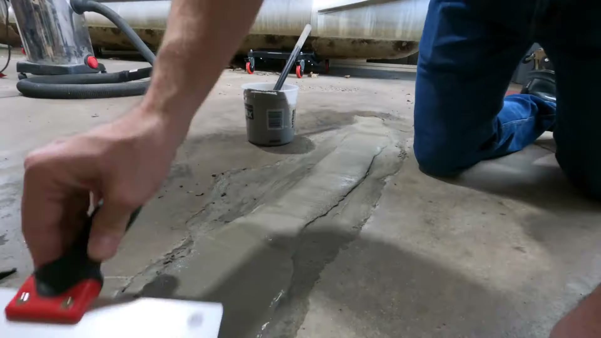 Garage Floor Cracks. Video preview.
