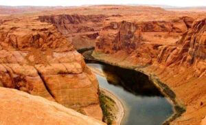 The ocean and other masses of water have a give-and-take relationship with the land.