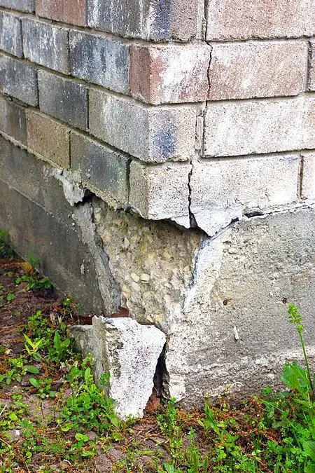 concrete foundation thats crumbling