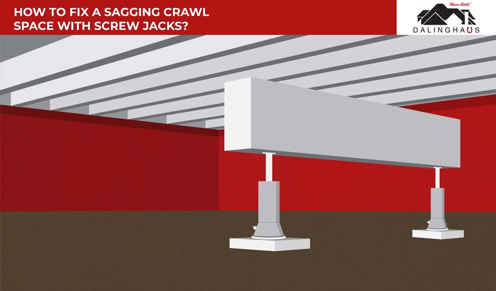 Screw jacks are powerful tools used for supporting and stabilizing sagging crawl spaces.